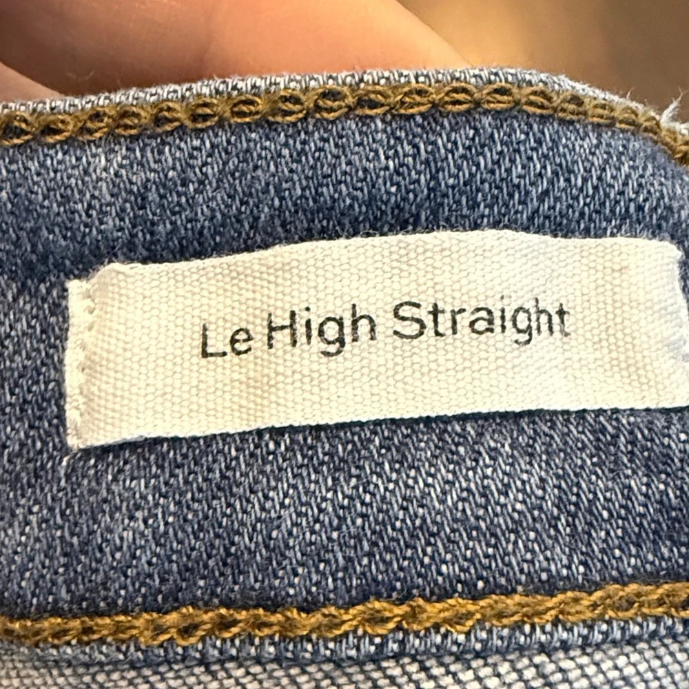 Frame Denim LeHigh Straight Jeans in Classic Blue - Picture 4 of 9